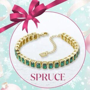 NWT Park Lane Spruce Bracelet Bezel Emerald Green Tennis Bracelet